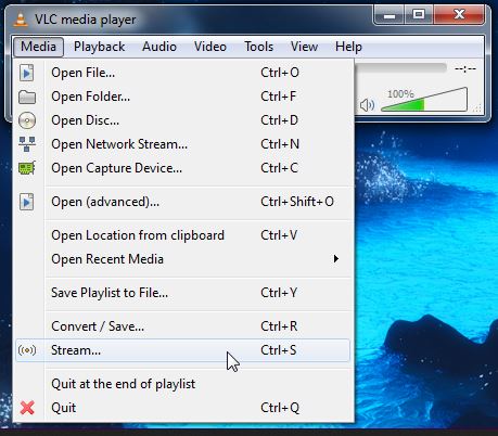 stream vlc para tv-launch vlc