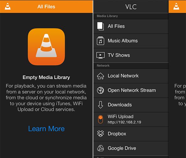 utiliser vlc pour ios