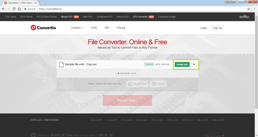 convert mp4 to xvid avi free