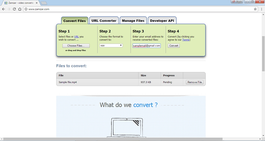 MP4 to WAV Converters Online Zamzar