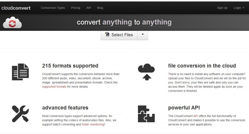 Cloudconvert - compresseur vidéo en ligne