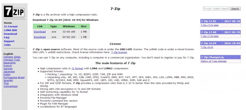 7zip - Compressores de Vídeo no Linux