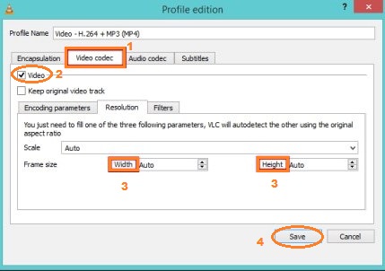 usar VLC redimensionar vídeo, alterando taxa de quadros, taxa de bits