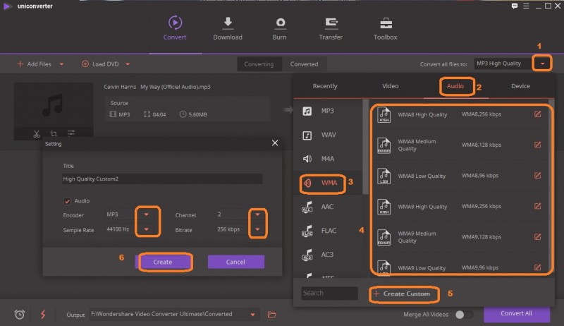 converti in formato compatibile con wmp