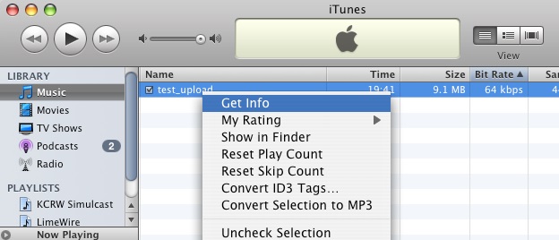 view converted mp3 file