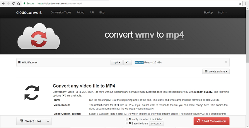 DVR naar MP4 converter online