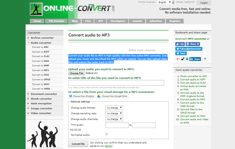 convertisseur avi en mp3 en ligne-online convert