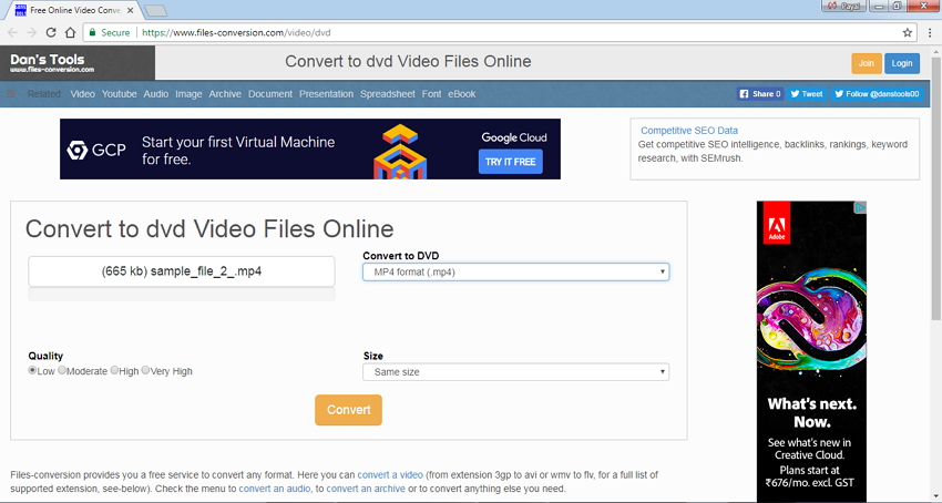 MP4 to DVD Converter Online