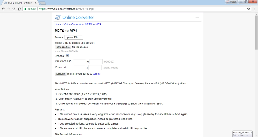 M2TS para MP4 Online Converter