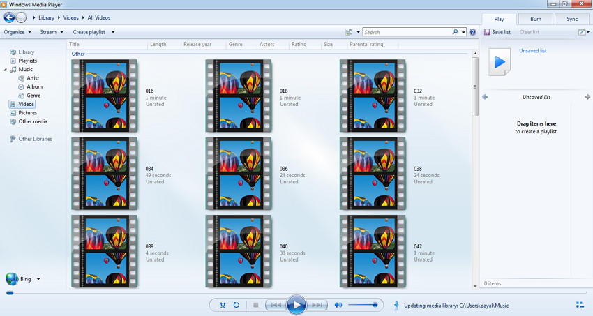 VOB-bestanden afspelen met Windows Media Player