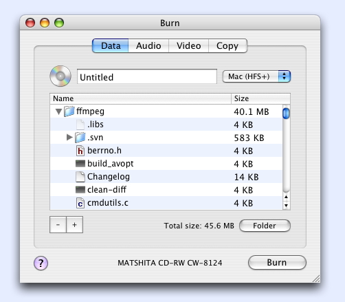 cd burn for mac