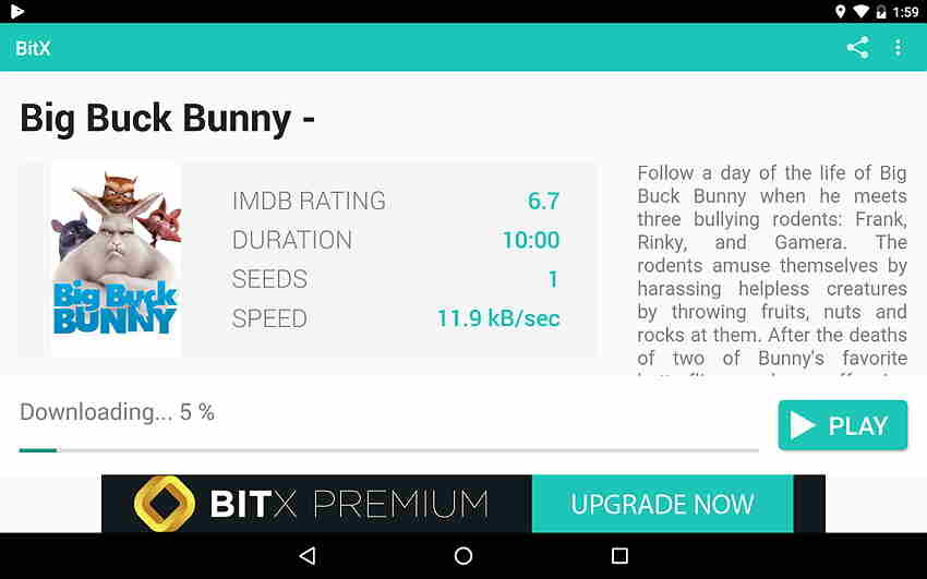 BitX Torrent Video Player, torrent player