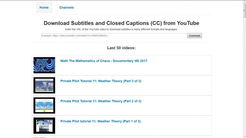 youtube download tool: yousubtitles