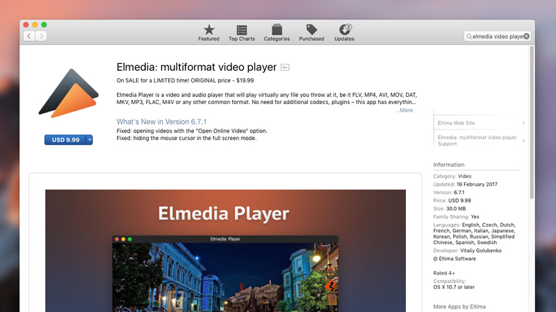 instalar el reproductor de video universal elmedia