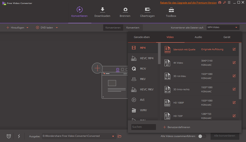 Kostenloses MTS oder TS Converter