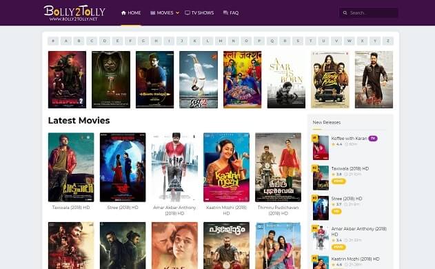  sites de films hindis - Bolly2Tolly