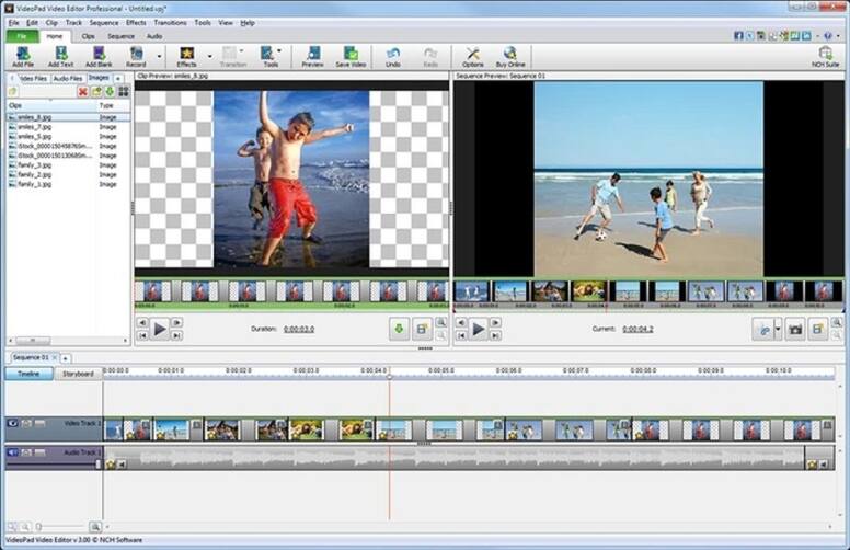 Knip AVI-bestanden - VideoPad Vidoe Editor