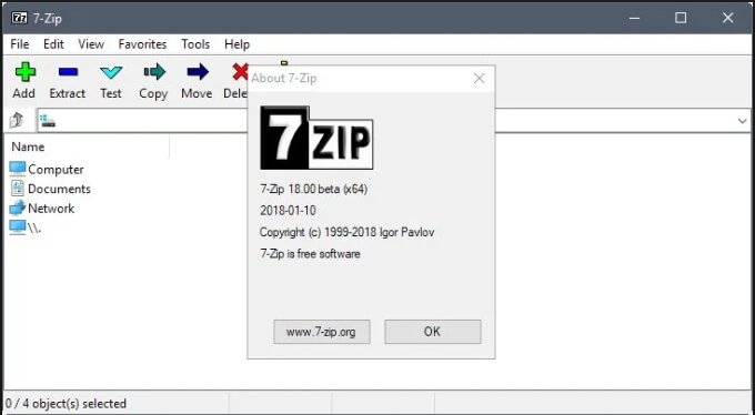 compressores de arquivos - 7-Zip