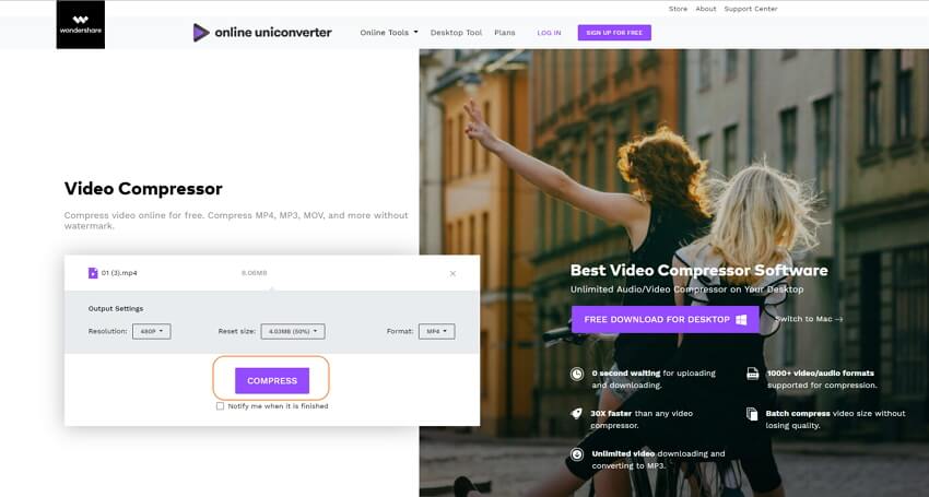 compress video online converter