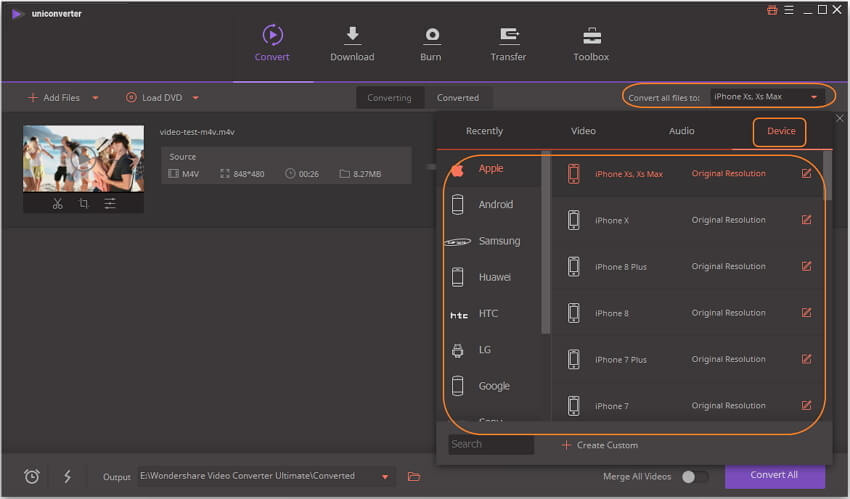 select output format