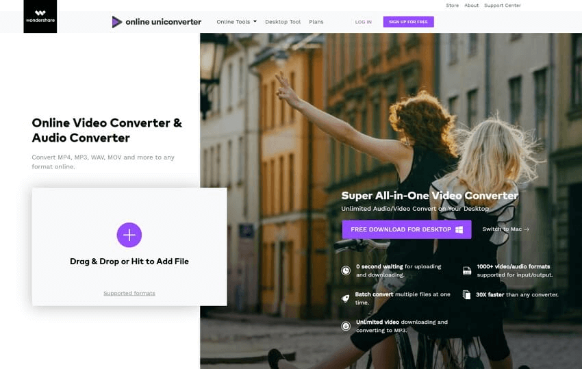 Convertitore audio online UniConverter Online (originariamente Media.io) 