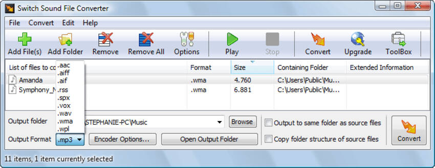 how to convert flac to wav windows 10