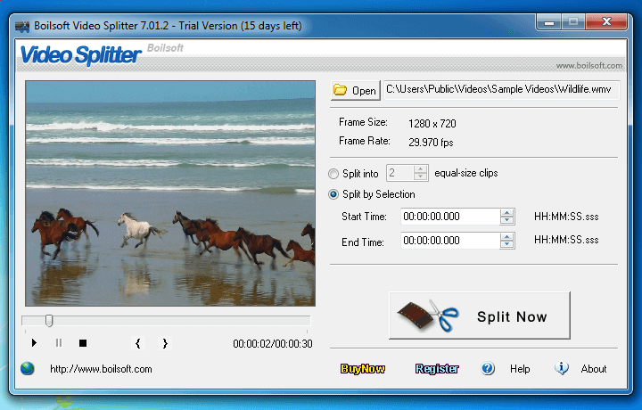 Boilsoft Video Splitter