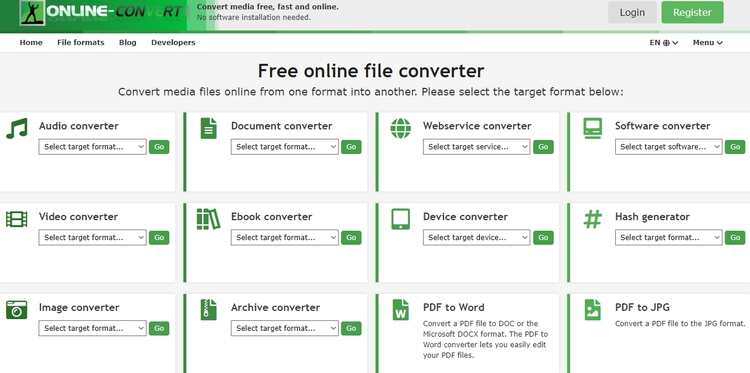 Online-Convert - Conversor MPEG e MP4 Online Gratuito