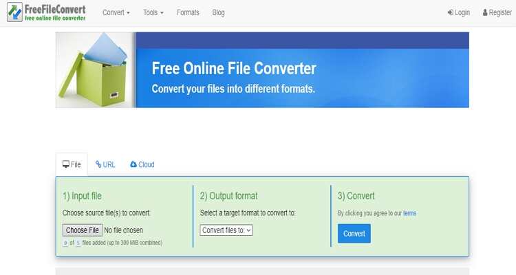 FreeFileConvert - Conversor MPEG e MP4 Online Gratuito