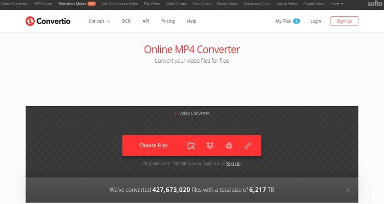 Transforma tus Videos MP4 en Línea -Convertio