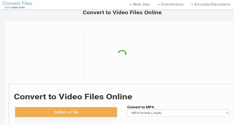 MP4 Online Video Converter - arquivos de conversão