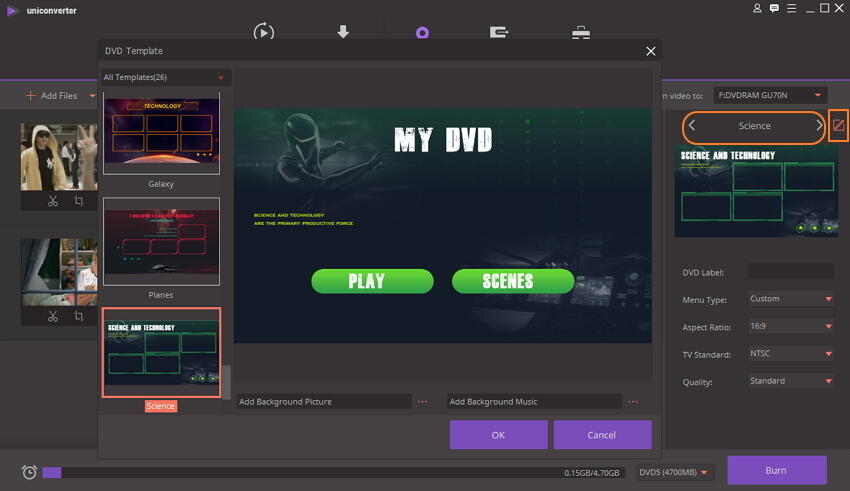 customize DVD menu