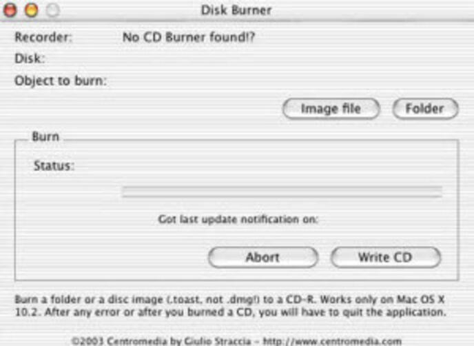 outil gratuit de gravure dvd pour Mac-disc burner