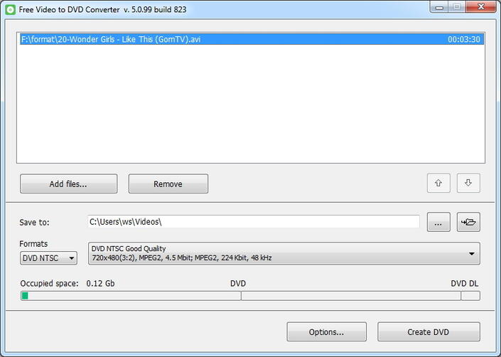 DVDVideoSoft Free Video to DVD Converter