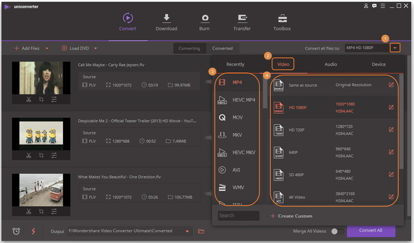 Konvertiere FLV in WMV