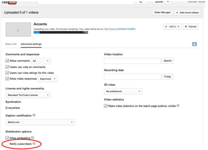 upload video zu youtube