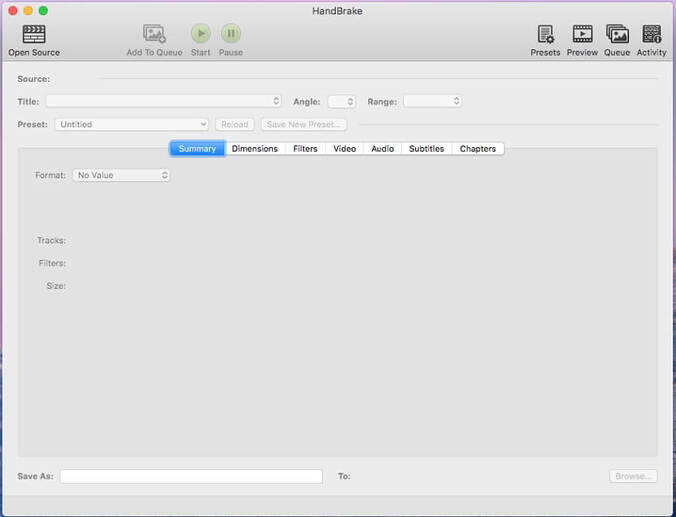 free video converter Handbrake for Mac