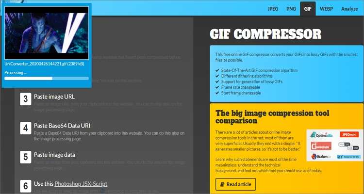 Online GIF Compressor -Compress-Or-Die