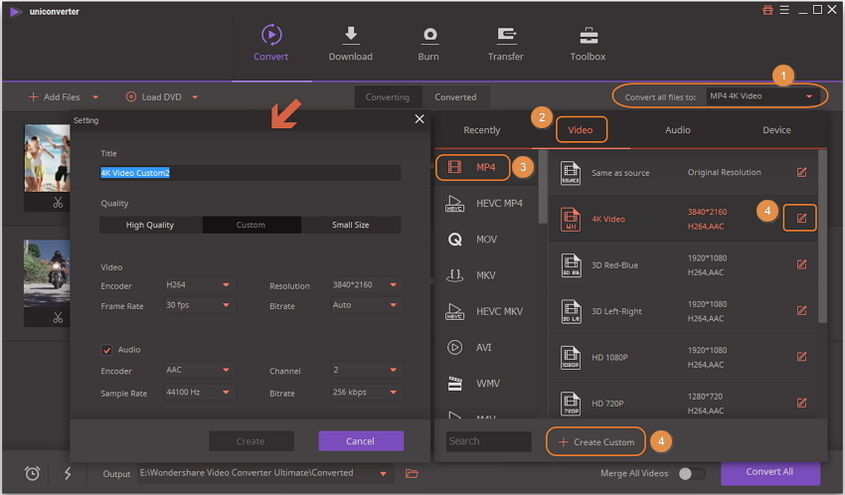 Convertire M2TS in MP4 - modificare video