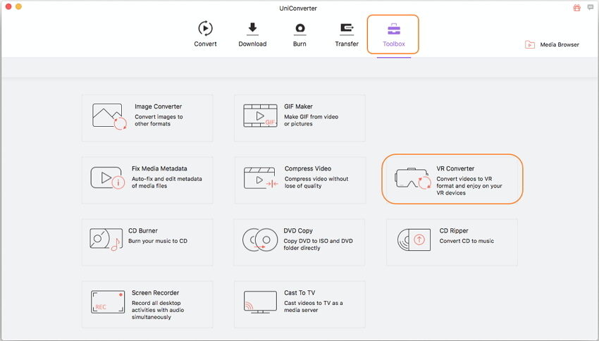 VR Converter UniConverter