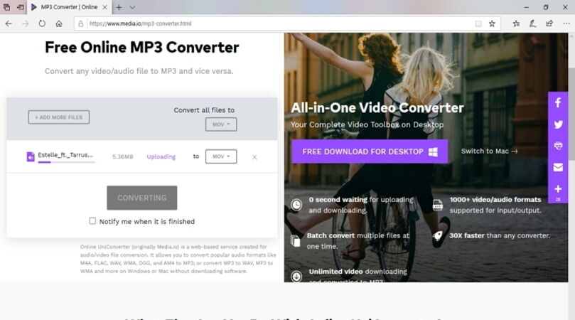 Converter YouTube para iMovie Online 