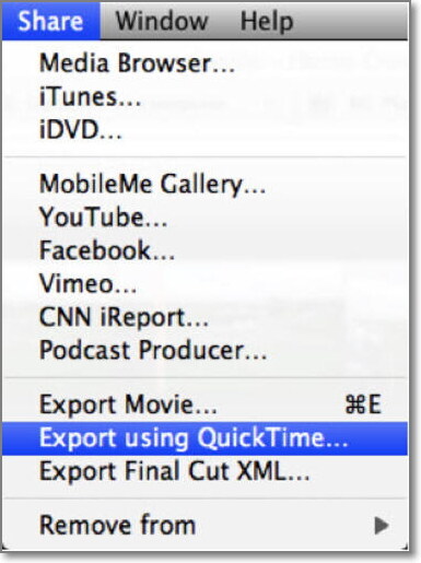 اختر iDVD على iMovie