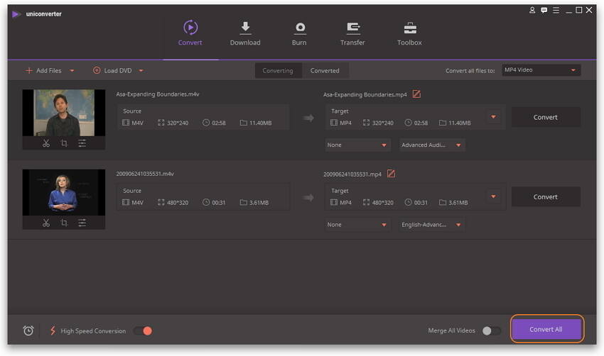 Commencer à convertir M4V en VOB - Convertir M4V en VOB