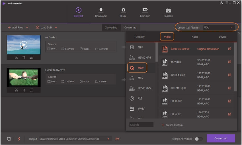 Best and Free Ways to Convert M4V to MOV Easily