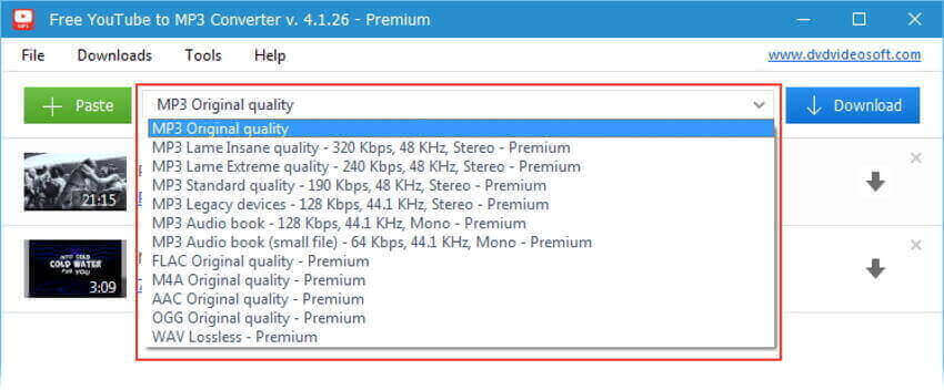 تنزيل مقاطع YouTube بتنسيق MP3