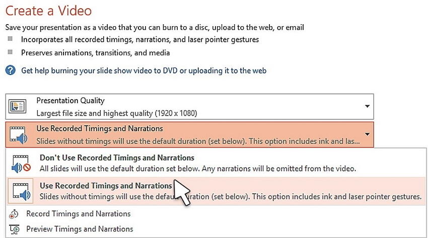 Verschieben, um eine PPT-Datei in eine Videodatei zu verwandeln