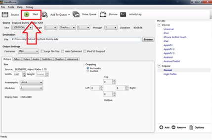 convert m2ts to mkv handbrake