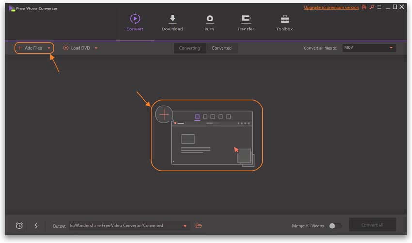 Convertir MP4 en AVI - Ajouter les fichier MP4