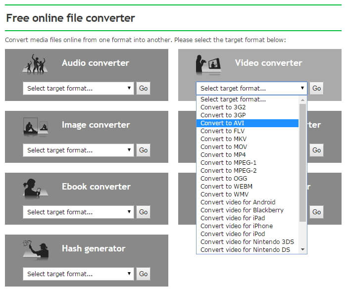 free convert mkv to avi online