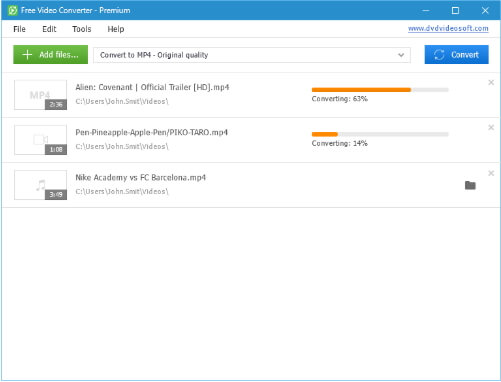 mov to avi free with DVDVideoSoft